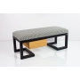 Ławka Pufa Tapicerowana Siedzisko Gładkie Pepitka Stal LGMS-6 Rozmiary od 50 cm do 200 cm