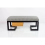 Ławka Pufa Tapicerowana Siedzisko Gładkie Pepitka Stal LGMS-6 Rozmiary od 50 cm do 200 cm