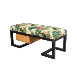 Ławka Pufa Tapicerowana Siedzisko Gładkie Tropic 01 Stal LGMS-6 Rozmiary od 50 cm do 200 cm