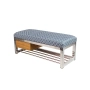 Ławka Pufa Tapicerowana Siedzisko Gładkie EVO 33 Stal Nierdzewna Szczotkowana / Polerowana LGMS-8 Rozmiary od 50 cm do 200 cm