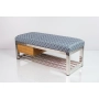 Ławka Pufa Tapicerowana Siedzisko Gładkie EVO 33 Stal Nierdzewna Szczotkowana / Polerowana LGMS-8 Rozmiary od 50 cm do 200 cm