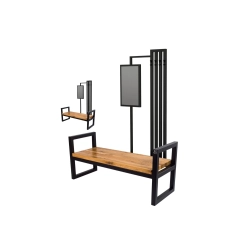 Ławka Industrialna z wieszakiem i lustrem