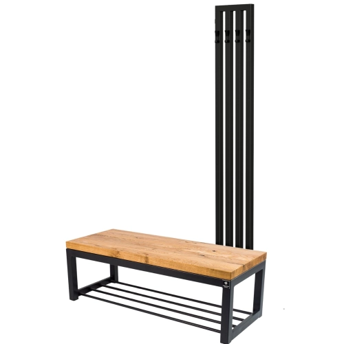 Ławka Industrialna z wieszakiem