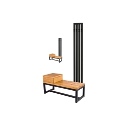 Ławka Industrialna z wieszakiem i szufladką