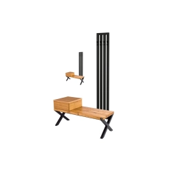 Ławka Industrialna z wieszakiem i szufladką