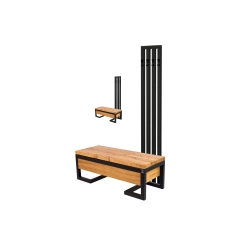 Ławka Industrialna z wieszakiem i szufladką