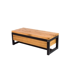 Ławka Metalowa Loft Siedzisko Drewno Lite Dąb LM-22 Rozmiary od 50 cm do 200 cm