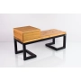Ławka Metalowa Loft Siedzisko Drewno Lite Dąb LM-31 Rozmiary od 50 cm do 200 cm