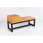 Ławka Metalowa Loft Siedzisko Drewno Lite Dąb LM-35 Rozmiary od 50 cm do 200 cm