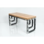 Ławka Metalowa Loft Siedzisko Drewno Lite Olcha LM-41 Rozmiary od 50 cm do 200 cm