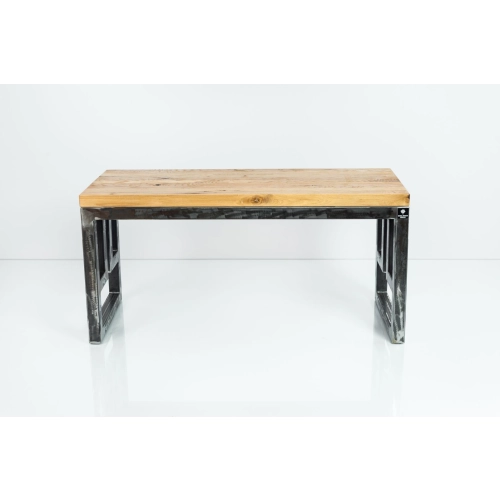 Ławka Metalowa Loft Siedzisko Drewno Lite Dąb LM-42 Rozmiary od 50 cm do 200 cm