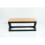 Ławka Metalowa Loft Siedzisko Drewno Lite Olcha LM-45 Rozmiary od 50 cm do 200 cm