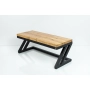 Ławka Metalowa Loft Siedzisko Drewno Lite Dąb LM-47 Rozmiary od 50 cm do 200 cm