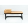 Ławka Metalowa Loft Siedzisko Drewno Lite Olcha LM-48 Rozmiary od 50 cm do 200 cm