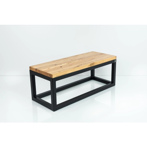Ławka Metalowa Loft Siedzisko Drewno Lite Dąb LM-49 Rozmiary od 50 cm do 200 cm