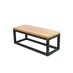 Ławka Metalowa Loft Siedzisko Drewno Lite Olcha LM-49 Rozmiary od 50 cm do 200 cm