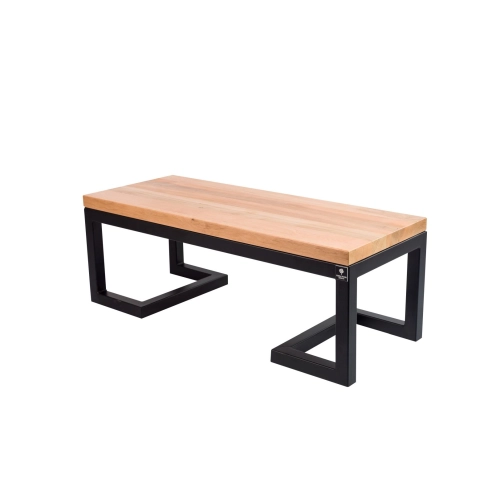 Ławka Metalowa Loft Siedzisko Drewno Lite Olcha LM-5 Rozmiary od 50 cm do 200 cm