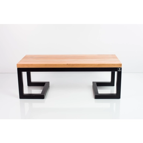 Ławka Metalowa Loft Siedzisko Drewno Lite Olcha LM-5 Rozmiary od 50 cm do 200 cm