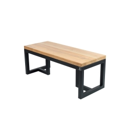 Ławka Metalowa Loft Siedzisko Drewno Lite Olcha LM-51 Rozmiary od 50 cm do 200 cm