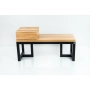 Ławka Metalowa Loft Siedzisko Drewno Lite Dąb LM-52 Rozmiary od 50 cm do 200 cm