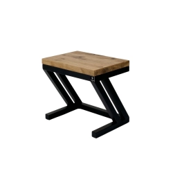 Ławka Metalowa Loft Siedzisko Drewno Lite DĄB LM-54 Rozmiary od 50 cm do 200 cm