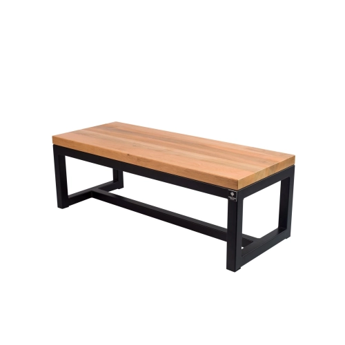 Ławka Metalowa Loft Siedzisko Drewno Lite Olcha LM-7 Rozmiary od 50 cm do 200 cm