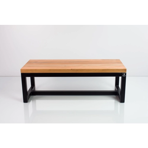 Ławka Metalowa Loft Siedzisko Drewno Lite Olcha LM-7 Rozmiary od 50 cm do 200 cm