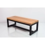 Ławka Metalowa Loft Siedzisko Drewno Lite Olcha LM-7 Rozmiary od 50 cm do 200 cm