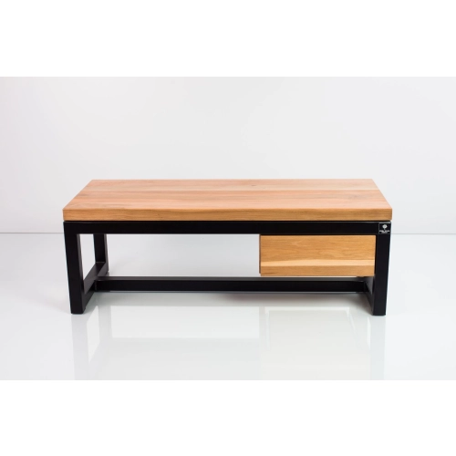 Ławka Metalowa Loft Siedzisko Drewno Lite Olcha LM-8 Rozmiary od 50 cm do 200 cm