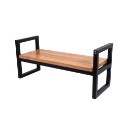 Ławka Metalowa Loft Siedzisko Drewno Lite Olcha LM-9 Rozmiary od 50 cm do 200 cm