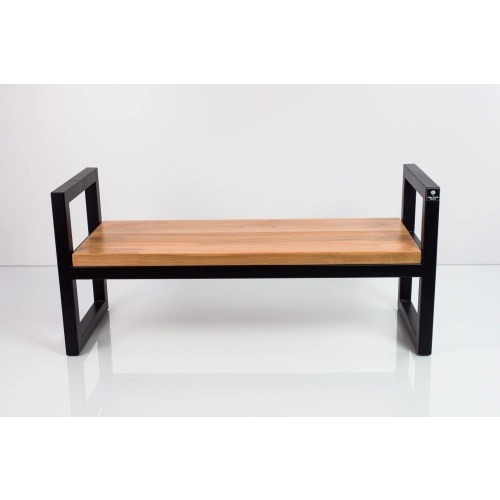 Ławka Metalowa Loft Siedzisko Drewno Lite Olcha LM-9 Rozmiary od 50 cm do 200 cm