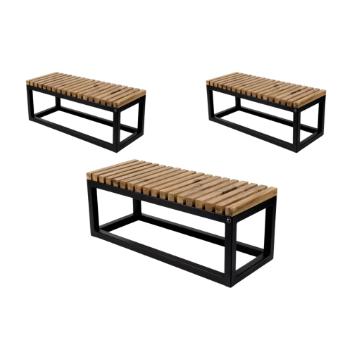 Ławka Metalowa Loft Siedzisko Drewno Lite LPD-18 Rozmiary od 50 cm do 200 cm