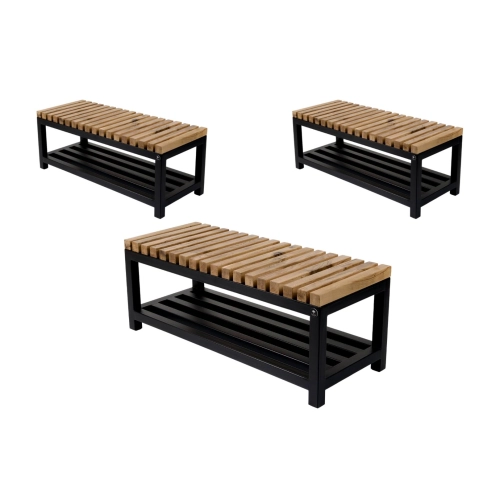 Ławka Metalowa Loft Siedzisko Drewno Lite LPD-21 Rozmiary od 50 cm do 200 cm