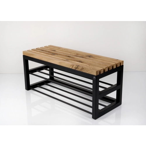 Ławka Metalowa Loft Siedzisko Drewno Lite LPD-23 Rozmiary od 50 cm do 200 cm