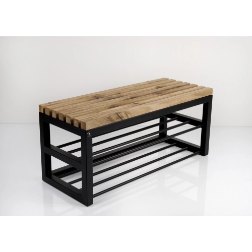 Ławka Metalowa Loft Siedzisko Drewno Lite LPD-23 Rozmiary od 50 cm do 200 cm