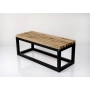 Ławka Metalowa Loft Siedzisko Drewno Lite LPD-24 Rozmiary od 50 cm do 200 cm