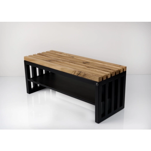 Ławka Metalowa Loft Siedzisko Drewno Lite LPD-26 Rozmiary od 50 cm do 200 cm