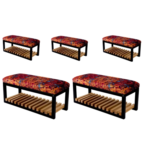 Ławka Pufa Tapicerowana Lawa 01 Stal LPD-3 Rozmiary od 50 cm do 200 cm