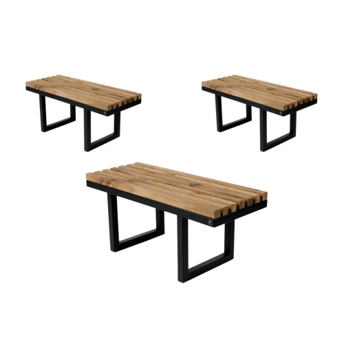 Ławka Metalowa Loft Siedzisko Drewno Lite LPD-31 Rozmiary od 50 cm do 200 cm