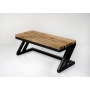 Ławka Metalowa Loft Siedzisko Drewno Lite LPD-32 Rozmiary od 50 cm do 200 cm