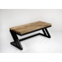 Ławka Metalowa Loft Siedzisko Drewno Lite LPD-32 Rozmiary od 50 cm do 200 cm