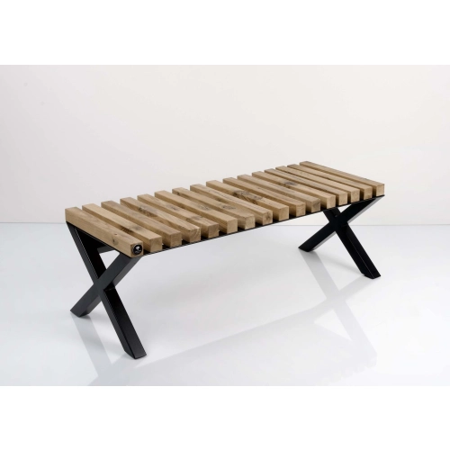 Ławka Metalowa Loft Siedzisko Drewno Lite LPD-5 Rozmiary od 50 cm do 200 cm