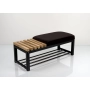 Ławka Pufa Tapicerowana Czarny Stal LPD-8 Rozmiary od 50 cm do 200 cm