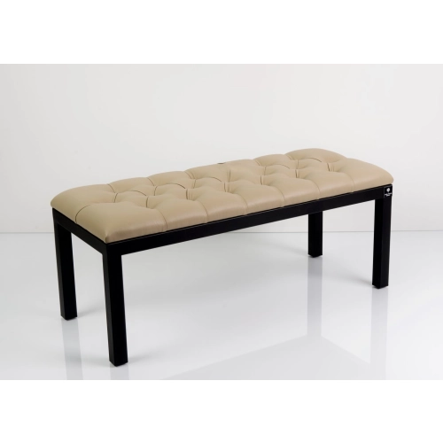 Ławka Pufa Pikowana Beżowa Guzik Tapicerowany Stal LPM-101 Rozmiary od 50 cm do 200 cm