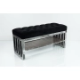 Ławka Metalowa Loft Siedzisko Pikowane Czarny LPM-13 Rozmiary od 50 cm do 200 cm