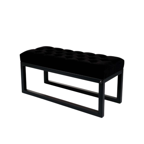 Ławka Pufa Pikowana Czary Guzik Tapicerowany Stal LPM-19 Rozmiary od 50 cm do 200 cm