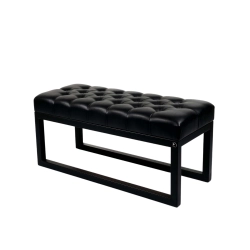 Ławka Pufa Pikowana Czary Ekoskóra Guzik Tapicerowany Stal LPM-19 Rozmiary od 50 cm do 200 cm