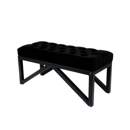 Ławka Pufa Pikowana Czary Guzik Tapicerowany Stal LPM-20 Rozmiary od 50 cm do 200 cm