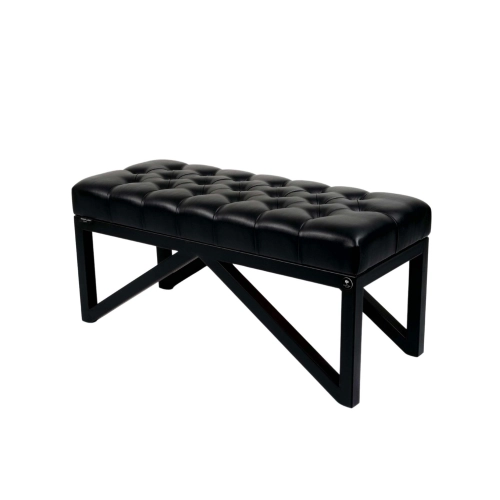 Ławka Pufa Pikowana Czary Ekoskóra Guzik Tapicerowany Stal LPM-20 Rozmiary od 50 cm do 200 cm