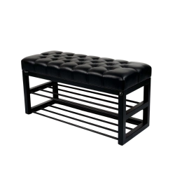 Ławka Pufa Pikowana Czary Ekoskóra Guzik Tapicerowany Stal LPM-5 Rozmiary od 50 cm do 200 cm